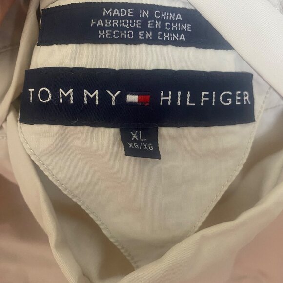 Vtg Tommy Hilfiger Reversible Puffer Jacket Mens XL Beige & Orange Outdoor Utili - Picture 3 of 16